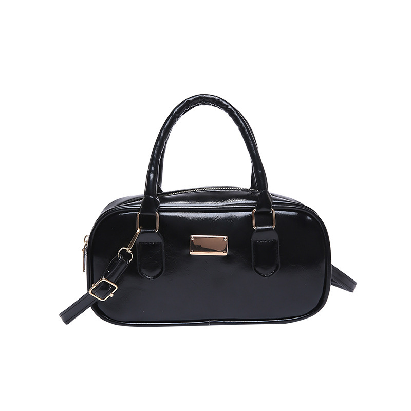Free Delivery Designer Bag Handheld Bowling For Women In Autumn And Winter 2025 New Trendy Frosted Small Square Capacity Commuting Single Shoulder Cro