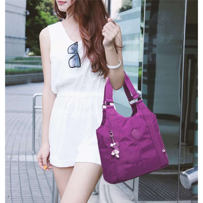 Nesitu Nylon Fashion Large Capacity A4 Men Women Shoulder Messenger Bag Cross Body Purse Waterproof Lightweight Blue Black M1332