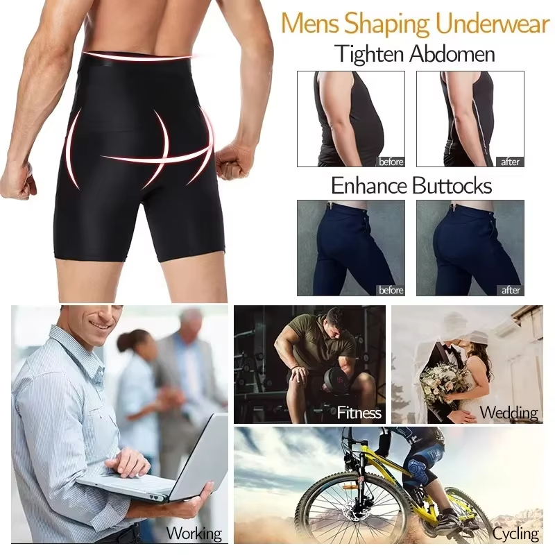 Man Body Shaper Tummy Control Compression Belly Slimming Shapewear Abdomen Reducer Panties Fitness Pants Underwear Seamless Belly Girdle Briefs Weight