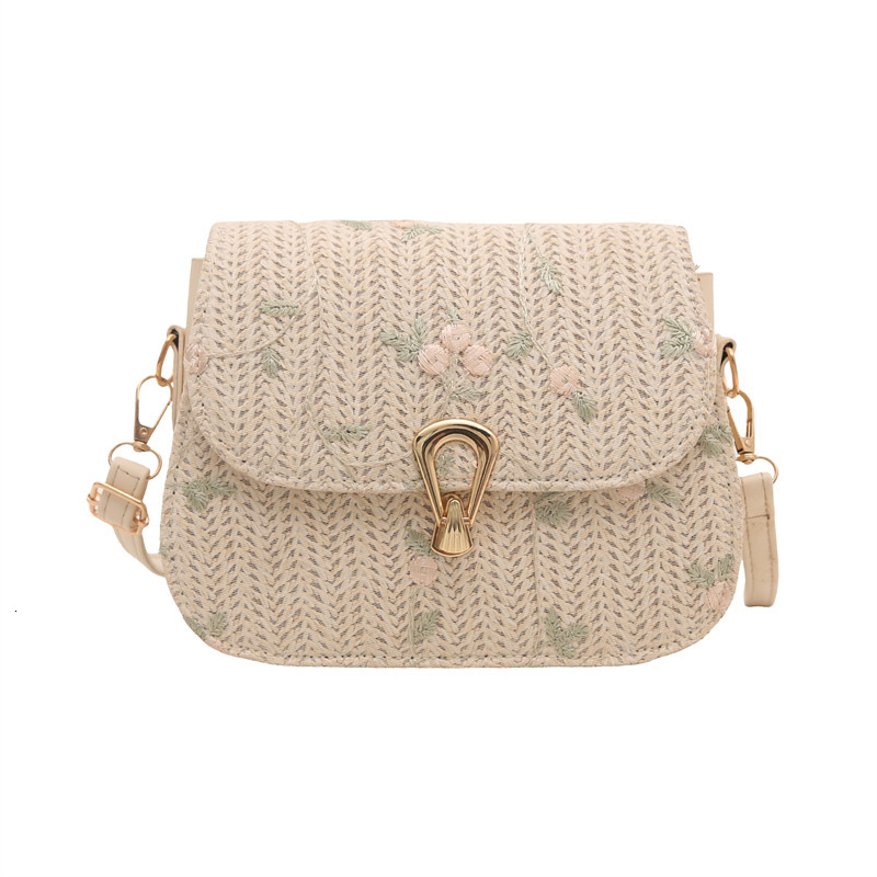 Straw For Women 2025 New Trendy Spring And Summer Fashion Lace Flower Woven Saddle Casual Westernstyle New Free Delivery Luxury Bag Designer Bag Shoul