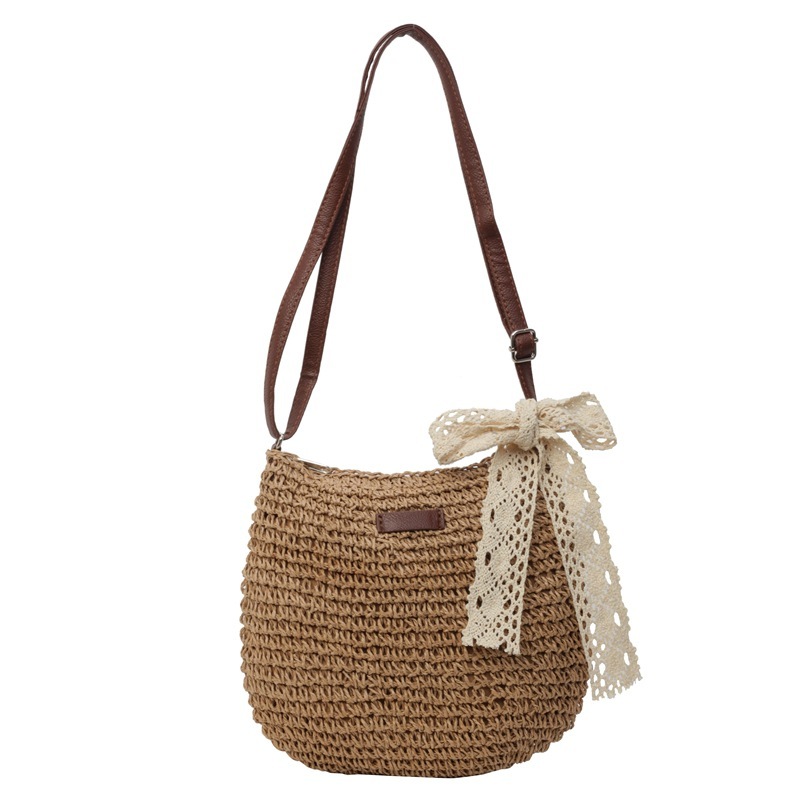 2025 New Small Commuter Korean Edition High end Fashion Versatile Retro Beach New Fashion Leisure Designer Straw Bag Underarm Bag