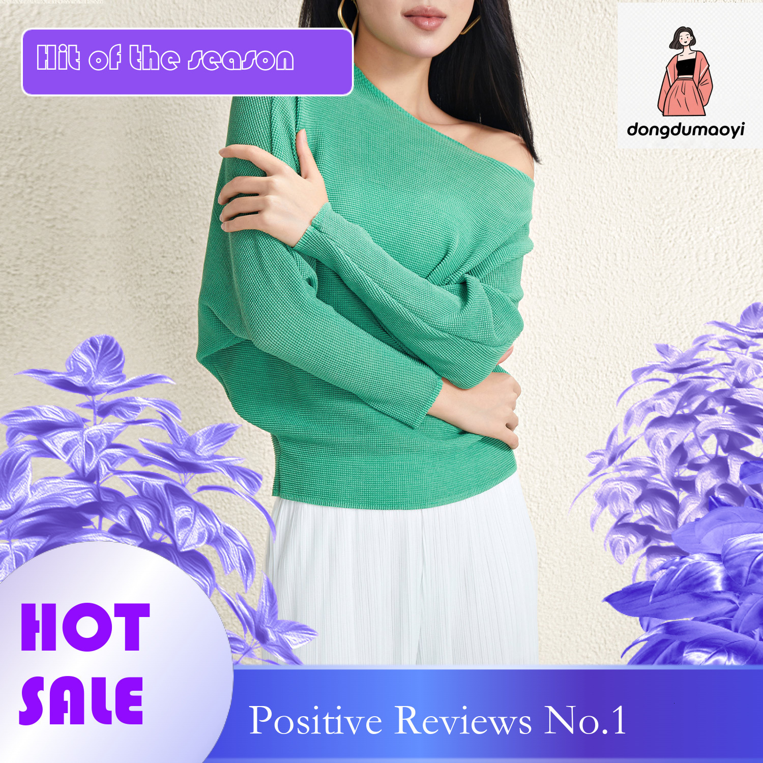 dongdumaoyi Japanese style pleated loose oversized short sleeved T-shirt for women's 2024 summer new casual and versatile slimming bat sleeve top