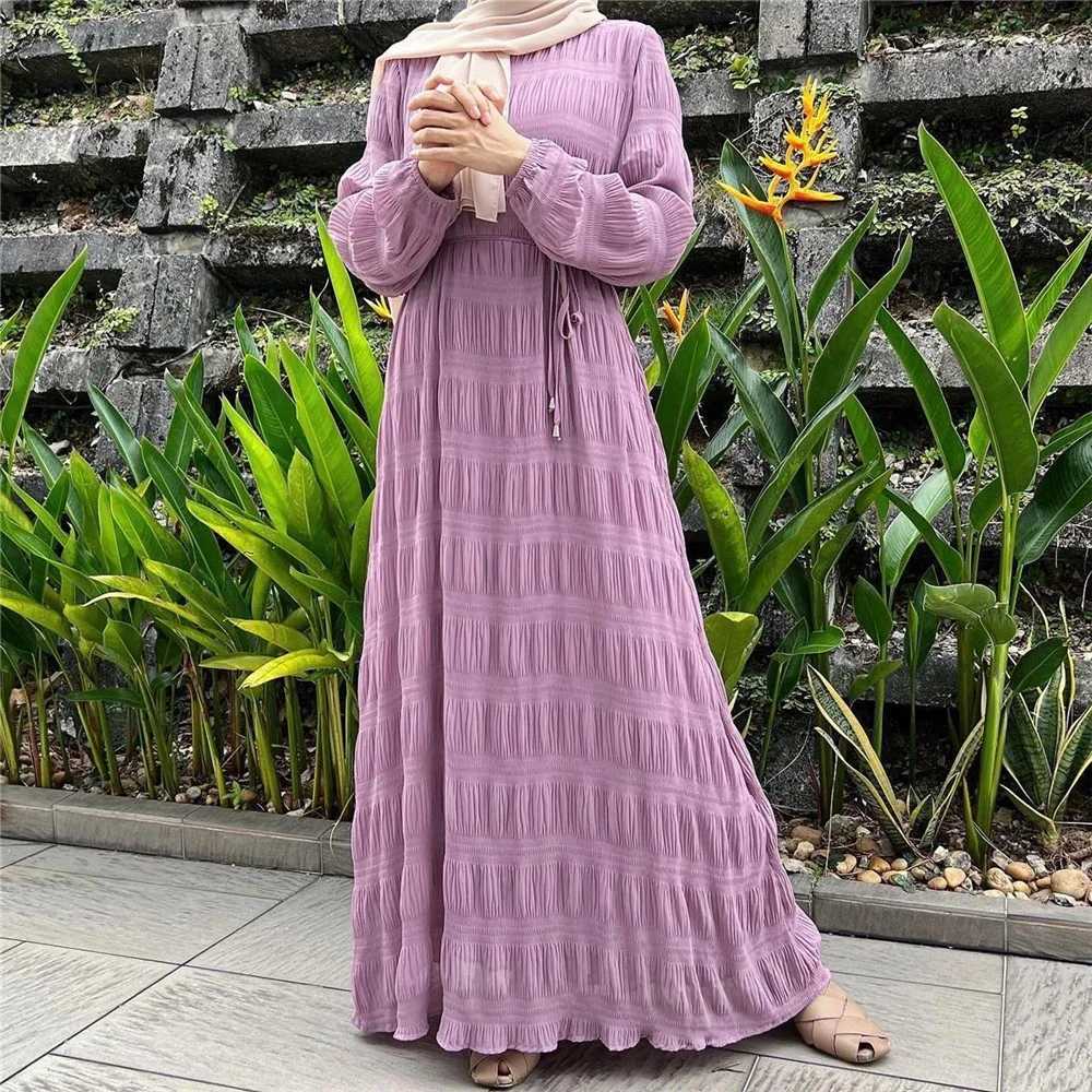 Malaysia Muslim Women Pleated Abaya Casual Modest Long Maxi Dress Turkey Islamic Arab Robe Party Dubai Jalabiya Caftan Vestidos X250514