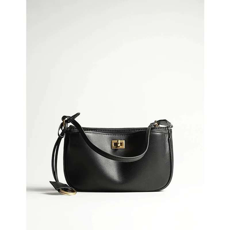Rodeo Women's New Style Armpit Leather Buckle Small Square Bag Commuting Shoulder Crossbody Handbag