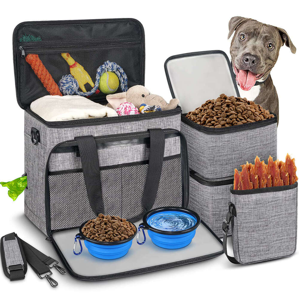 Portable pet Oxford folding food cat drinking water, dog bowl, outdoor utensils and supplies
