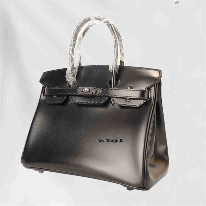 Designer Bags Women Handbag Box Leather Handswen Platinum 35cm Gun Hardware Handmade European American Fashion CustomizedQNU9