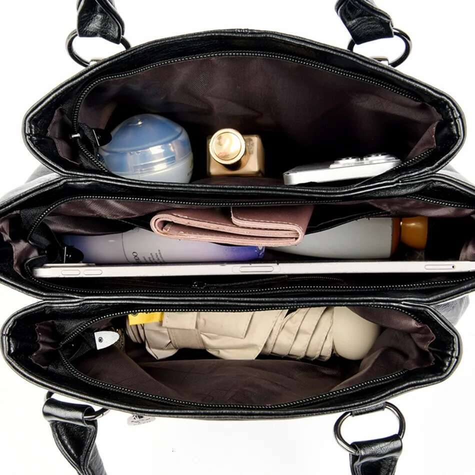 2024 Genuine 3Layers High Quality Soft Leather Ladies Shoulder Crossbody Bags For Handbags Women Designer A Main