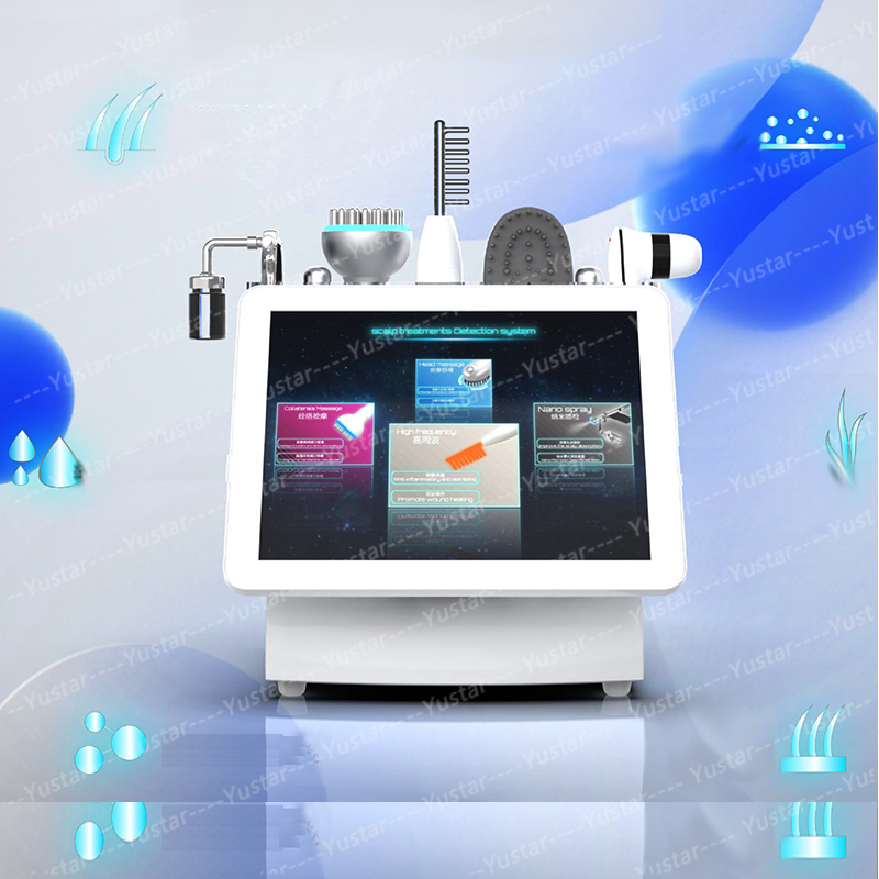 5 in 1 Multifunctional Intelligent Desktop Scalp Care Device Hair Follicle Detector Analyzer with High Definition 15 Inch Screen