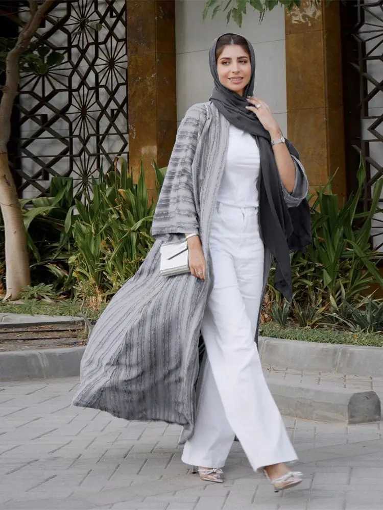 Ramadan Eid Mubarak Kaftan Robe Kimono Femme Musulmane Open Abaya Dubai Turkey Islam Muslim Long Dress For Women Pakistan Caftan X2505141