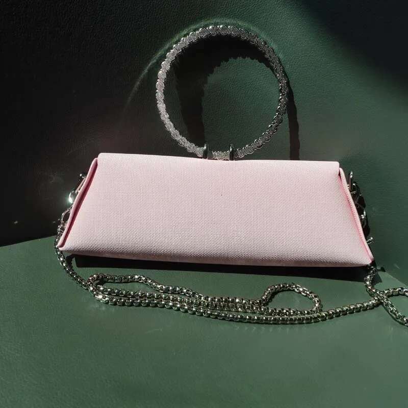 2024 Pink Wedding Bridal Purse Handbag With Rhinestone Circle