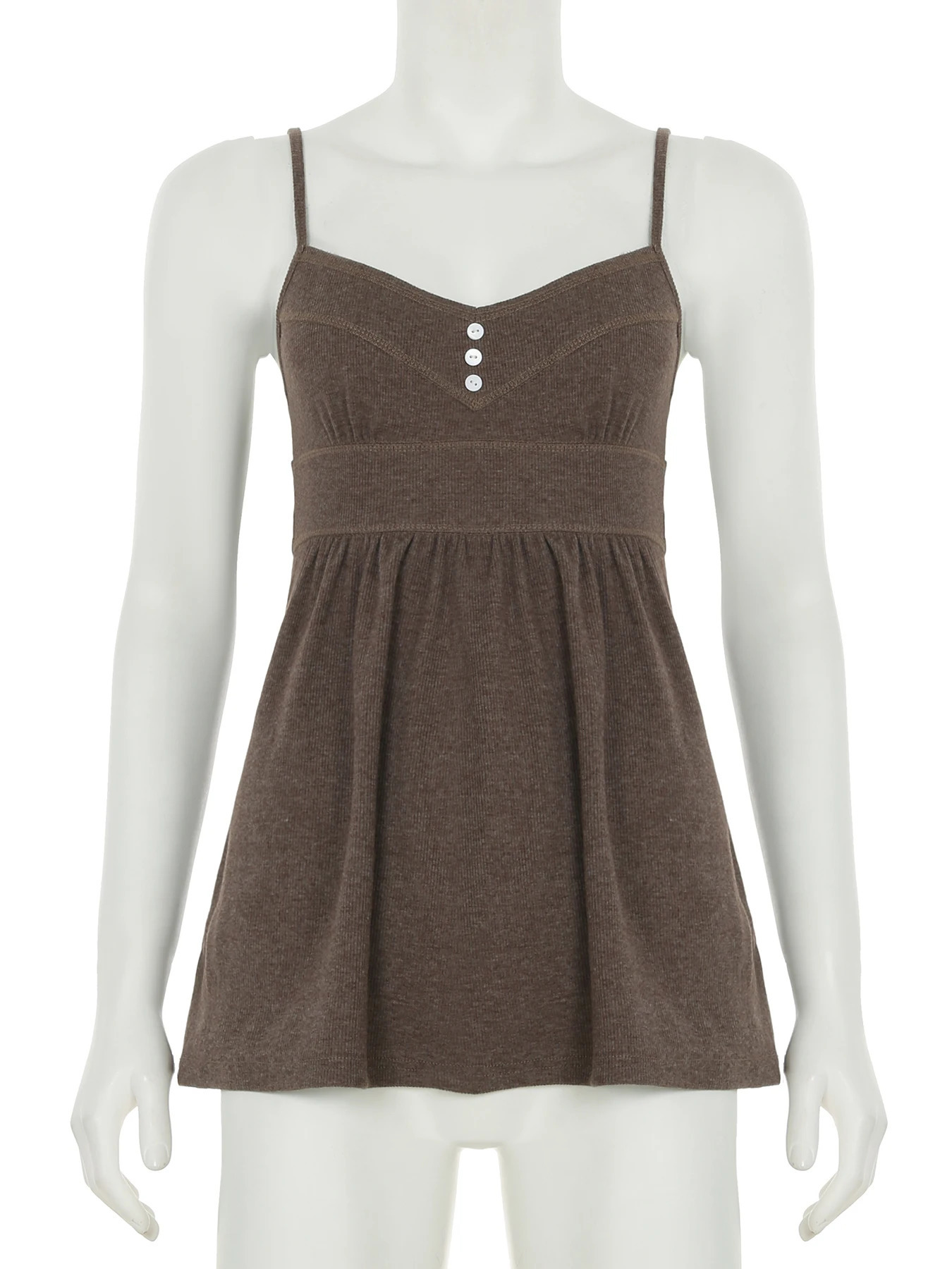IAMSURE Retro Casual Solid ALine Camis Top Sexy Slim Vneck Sleeveless Vest 2024 Summer Fashion Street Clothing Women 250506