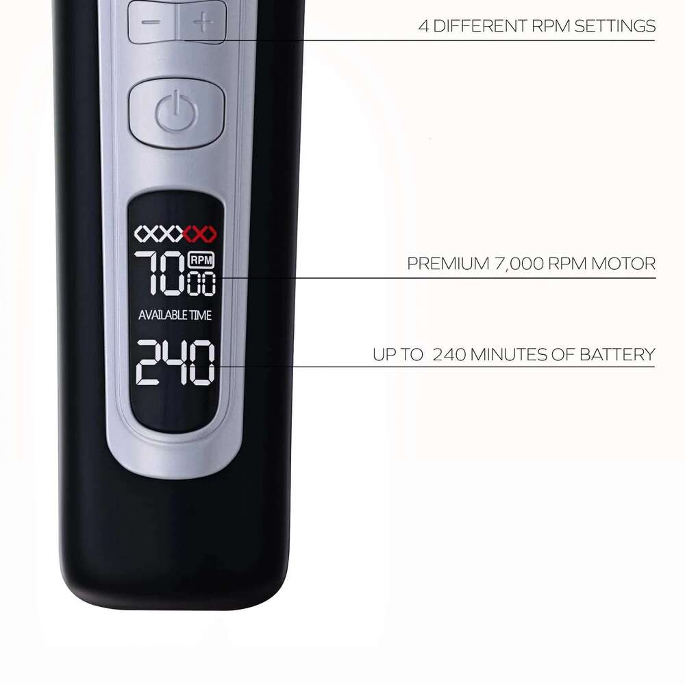 Electric Clipper Unique Shaped Moving Blade Trimmer LCD Display USB Rechargeable For Salon Men Hair Cutting Barber