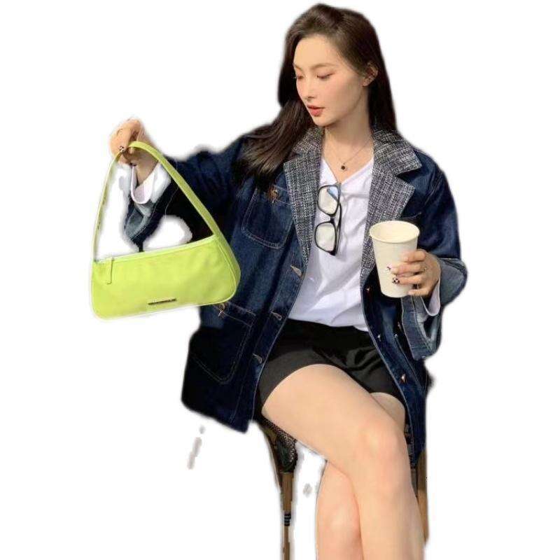 Summer lightweight small dragon fruit nylon Oxford cloth armpit fashionable shoulder bag 2025 versatile women's bag