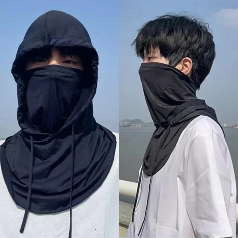 Men Women Anti-UV Face Mask Balaclava Sun Protection Breathable Ice Silk Long Neck Covers for Outdoor Cycling Motorcycle Fishing 250514