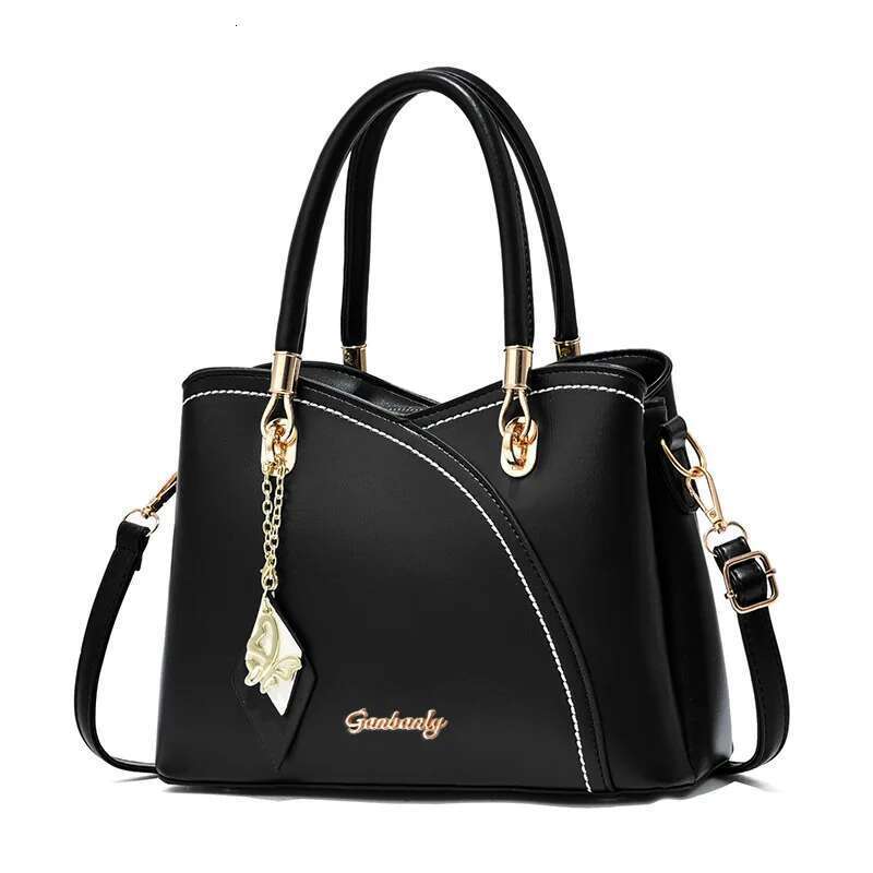 Fashion Handbag Large Capacity Plaid Contrast Color Middle-aged Women's One Shoulder Crossbody Bag