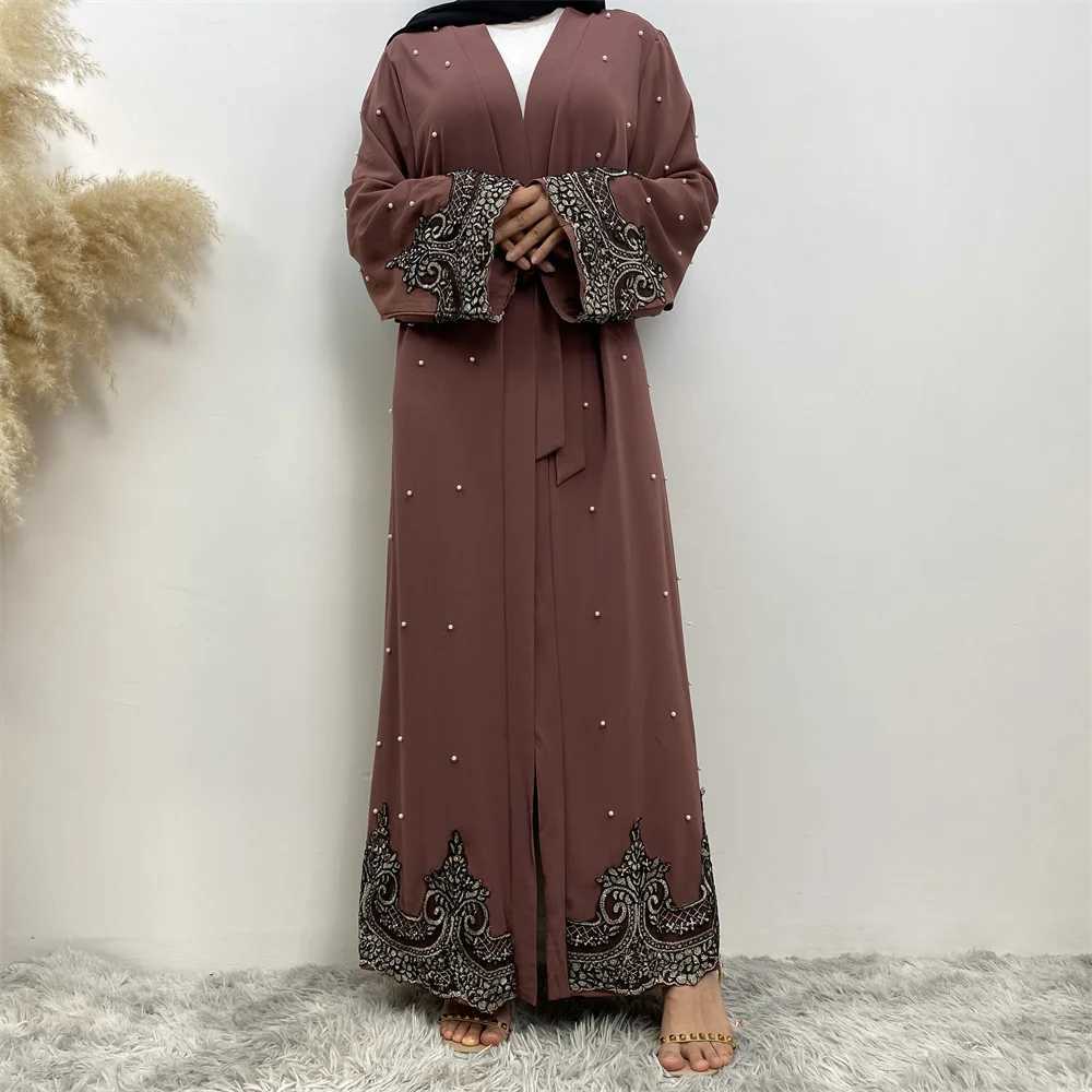 2025 Modest Abaya Ramadan Dubai Robe Femme Musulmane Turkey Kaftan Islamic Clothing Muslim For Women Kimono Caftan Marocain Cardigan X2505147