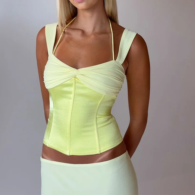 WhereMery Temperament Womens Two Piece Set Off Shoulder Sleeveless Patchwork Crop Tops With Sexy Slim LowWaist Straight Skirts 250514