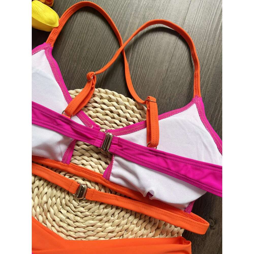 RUOTONSEPT Sexy Solid Splicing Bikinis Set Women's Swimsuit Two-piece Triangle Thong Swimwear Bathing Suit Brazilian Biquinis