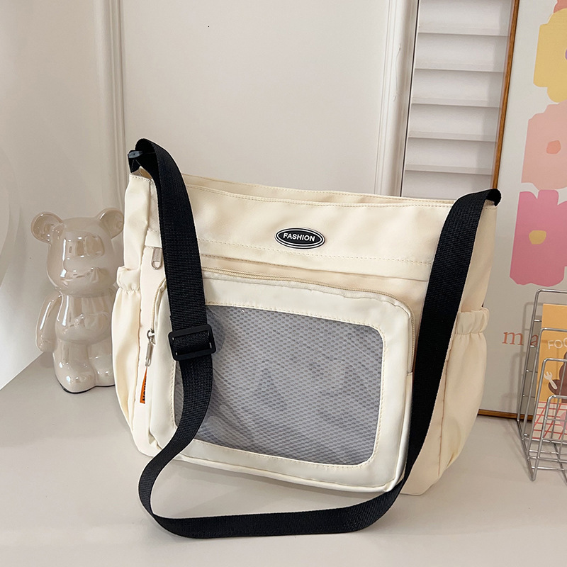 Ins Women's Transparent JK Pain Daily Large Capacity Versatile College Student New Free Delivery Designer Bag Girl Luxury Bag Tutoring Single Sho