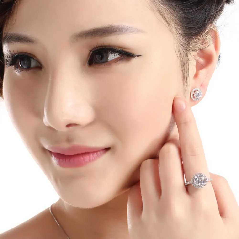 ClassicC charms 925 Sterling Silver diamond rings for women crystal adjustable size Fashion party Gift wedding JewelryXJ250514