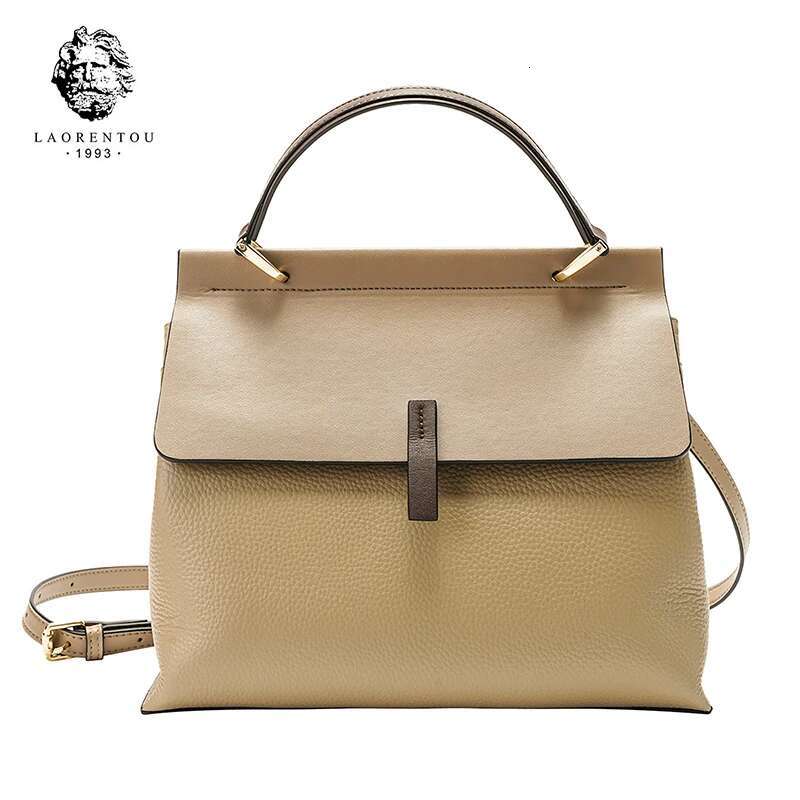 LAORENTOU Women Genuine Leather Shoulder Bag Simple Handbag