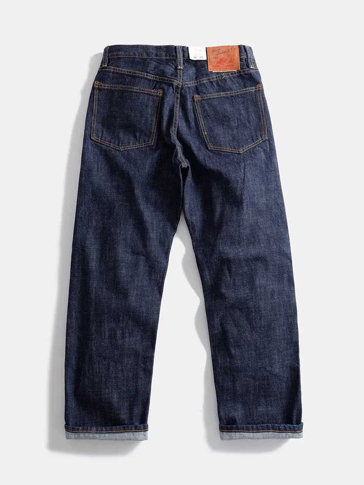 16oz Heavyweight Red Selvedge Denim Jeans for Men High Quty Loose Straight Pants One Wash Autumn Casual 100% Cotton Y2K 502 X250514