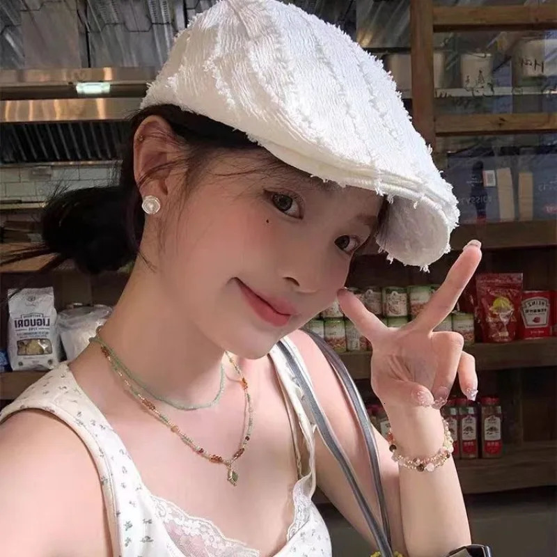 Fashion Unisex Solid Color Fabric Beret Cap For Women Japanese Style Painters Hat All Matched Autumn Retro Hat Female Gift 250514