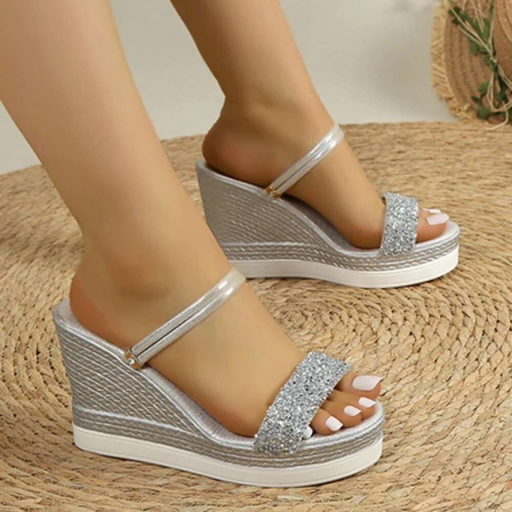Summer for Wedges High Heels Slides Women Designers Shoes Platform Sandals Outdoor Slippers
