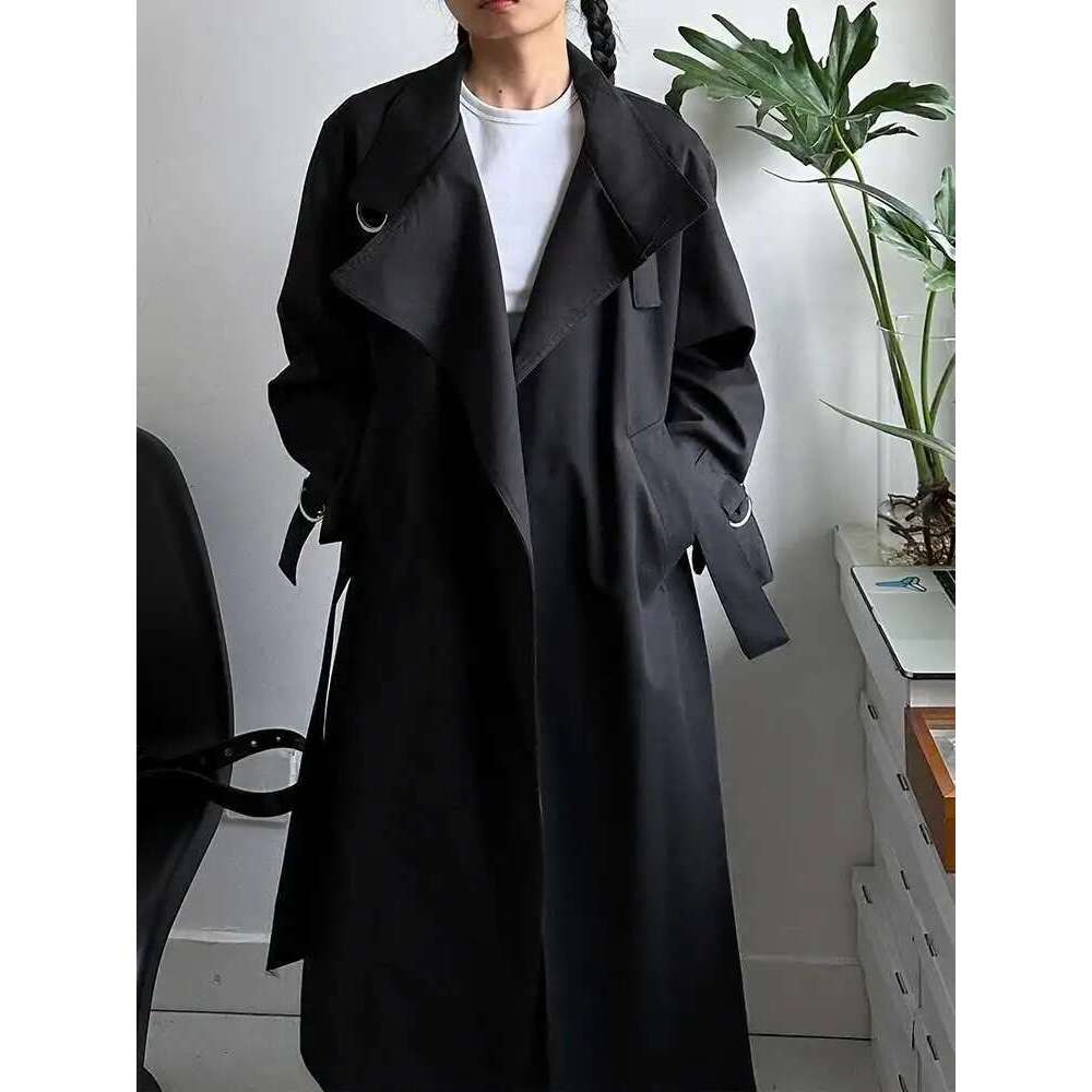 EAM Women Apricot Big Size Elegant Trench New Stand Collar Long Sleeve Windbreaker Fashion Spring Autumn 2025 1DH8165