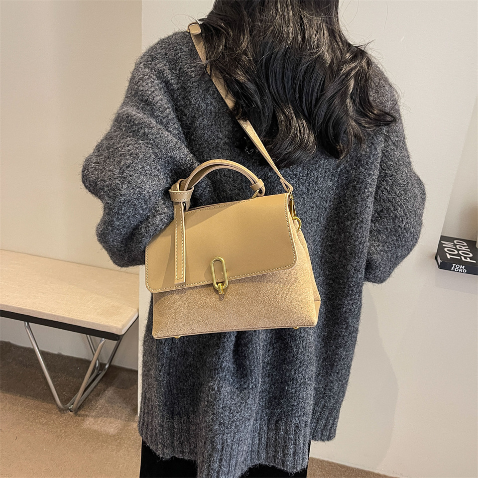 New for Women 2025 Fashion Versatile Simple Handbag Texture Commuter Single Shoulder Crossbody Small Square Bag