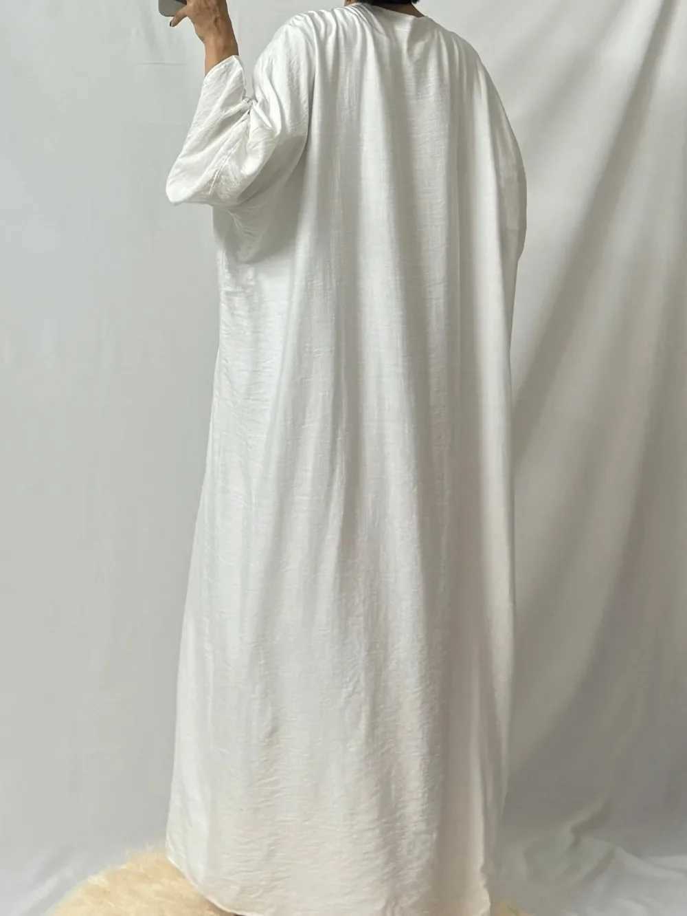 Middle East Open Front Abaya Muslim Full Slve Arabian Embroidery Abayas Turkey Kaftans Loose Islamic Maxi Dress Women Jilbabs X250514