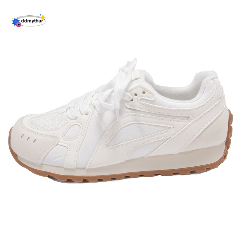 Small niche interior height increasing German training Forrest Gump for women 2025 spring autumn versatile mesh sports and leisure white shoes ddmythu