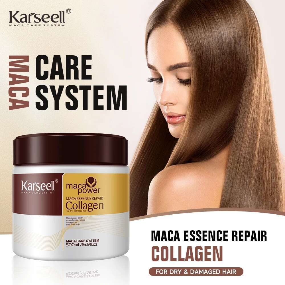 Karseell 2Pcs Collagen Treatment Deep Repair Conditioning Argan Oil Mask Essence For Dry Damaged All Hair Type