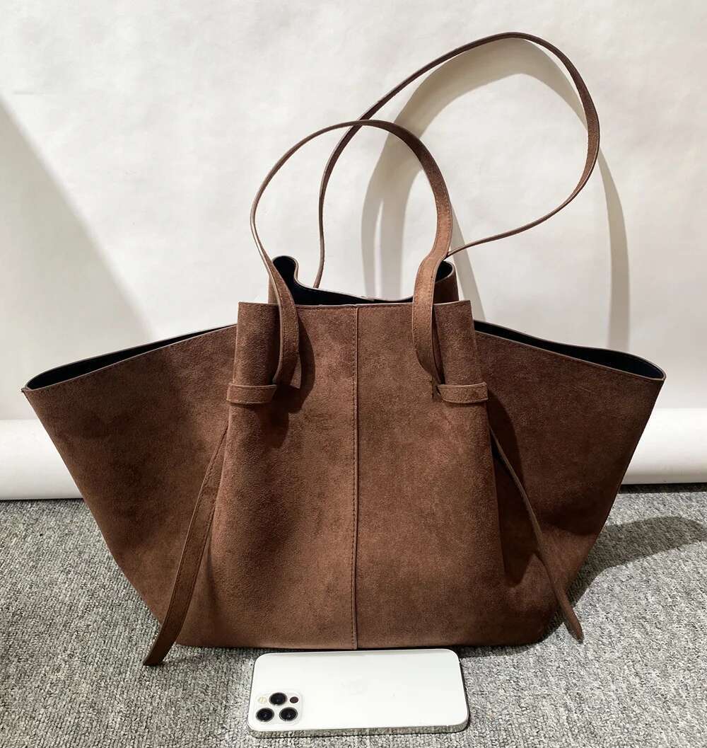 Faux Suede Tote Bags For Women Designer Handbags Purses 2025 New In Vintage Large Capacity Shoulder Original Brand Bag
