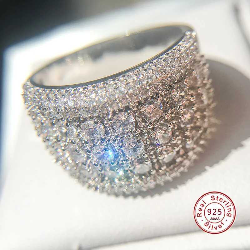 Fashion Big 925 Sterling Silver AAA CZ Zircon Stone Rings for Women Wedding Engagement Jewelry RingsXJ250514