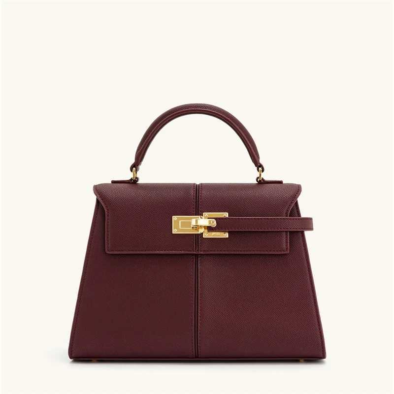 JW PEI Wens Handbag Elise Designer From 2025 New Burgundy Handbag Large Square Crossbody Bag High-end Wens Bag Z250514
