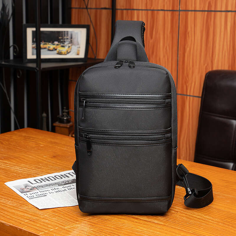 Fashionable men's travel crossbody nylon waterproof shoulder commuting chest bag, Guangzhou Shiling