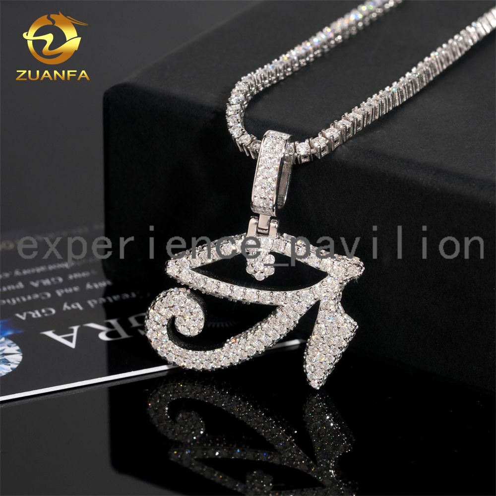 Eye Design Hip Hop Charm Jewelry Pass Diamond Tester Gold Plated Real 925 Silver Iced Out VVS Moissanite Pendant