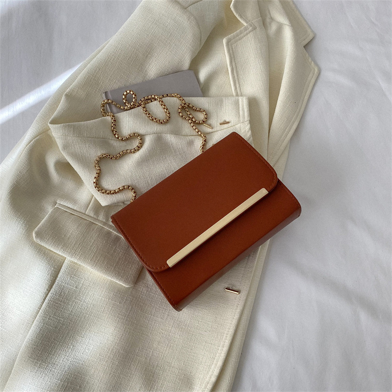 Free Delivery Designer Bag Minimalist Texture 2025 New Trendy And Fashionable Women's Leisure Chain Single Shoulder Diagonal Cross Solid Color Sm