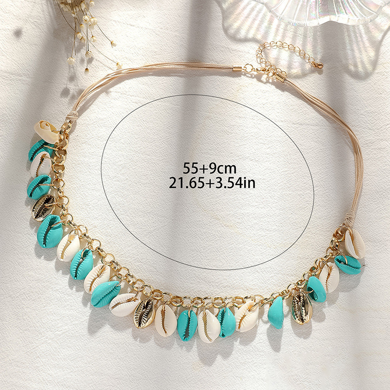 Accessories Electroplated Sier Shell Chain Necklace Handmade Straight Masson Cross
