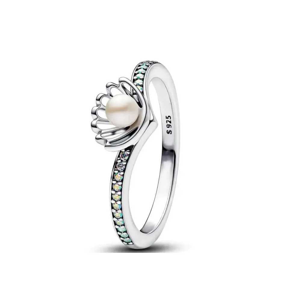 New 925 Sterling Silver Rings Shell White Ring For Women Original Wedding Jewelry AccoriesXJ250514