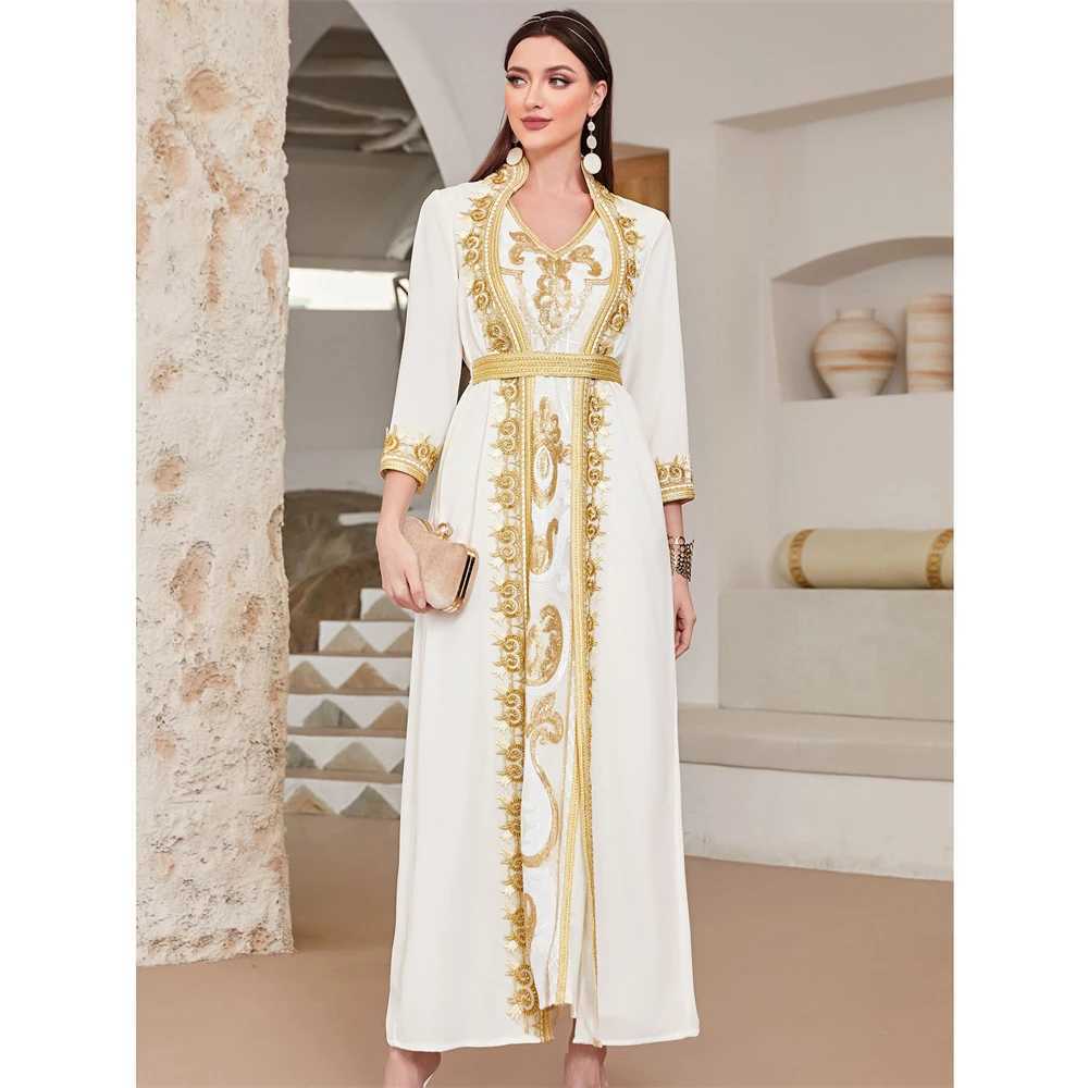 Luxury Party Evening Morocco Elegant Women Muslim Abaya Lace Sequins Long Maxi Dress Turkey Arabic Dubai Kaftan Vestido Party X250514