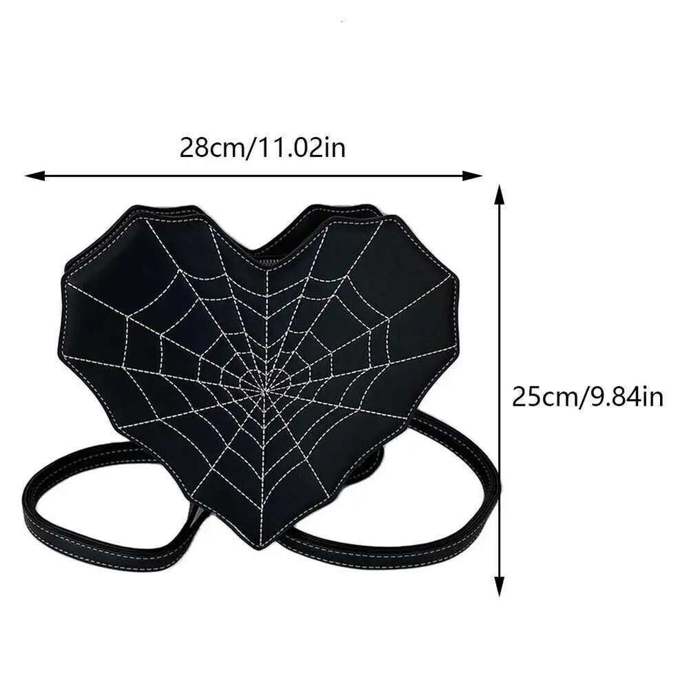 Gothic Style Shoulder Halloween Girls PU Leather Women's Backpack Cobweb Crossbody Bag Handbag Purse For Women 250515