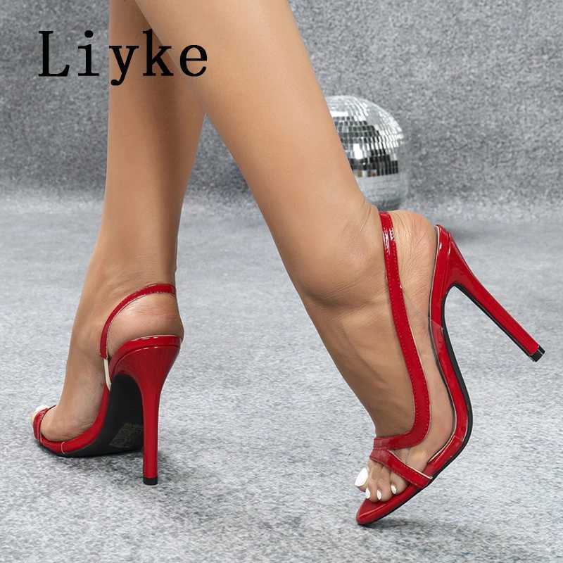 Similar Sexy Slingback Sandals Women 2025 Summer Fashion Cozy Open Toe Slip On Back Strap Shoes Red High Heels Sandals The Woman W250514