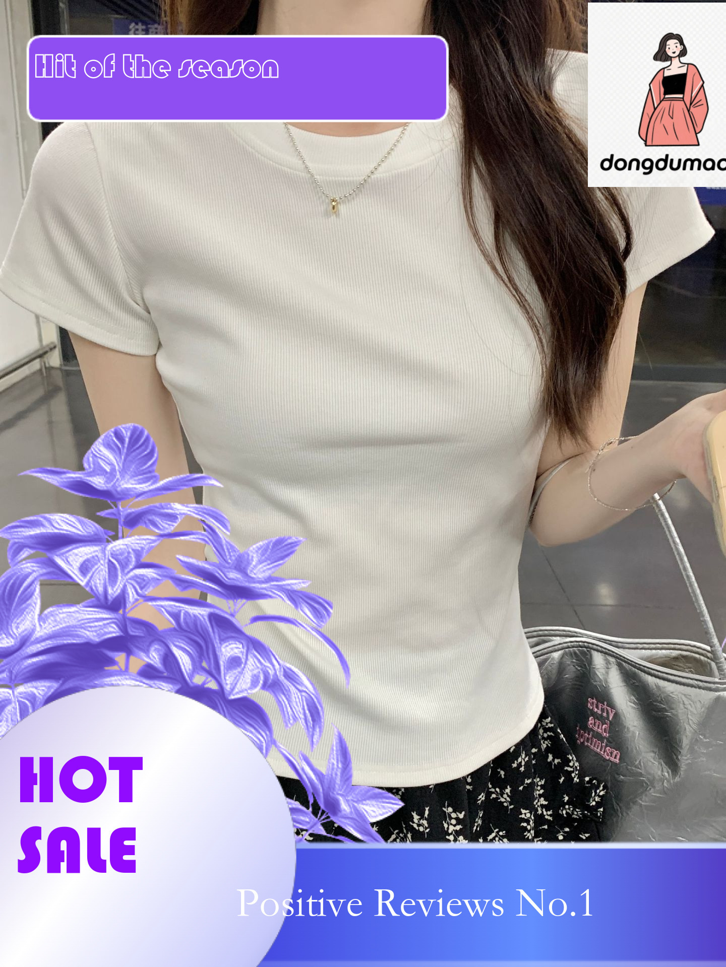 dongdumaoyi Korean style shoulder sleeved T-shirt summer 2025, fit and slim figure, black short top for women