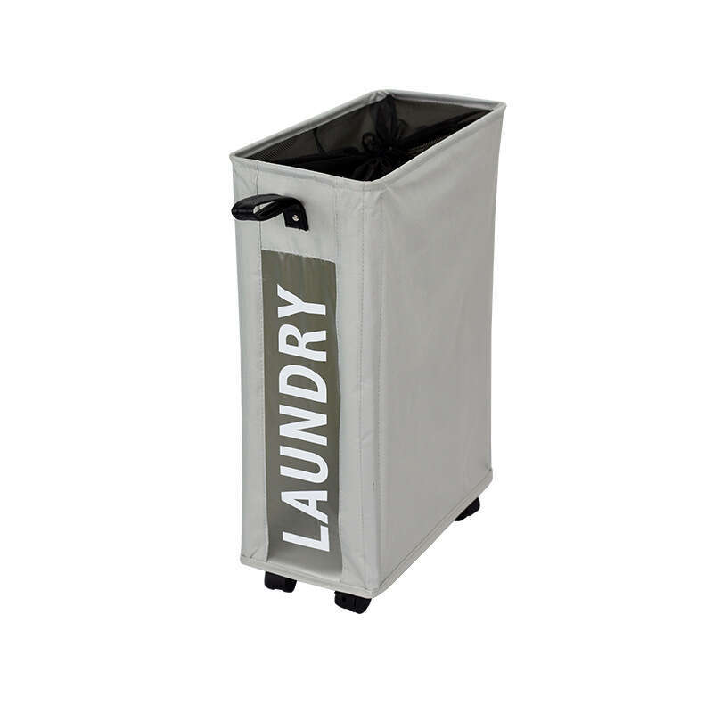 New wheeled laundry fabric home narrow seam storage and miscellaneous items foldable dirty clothes basket