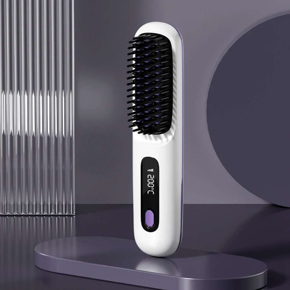 Straightening Comb With Digital Display 3 Level Adjustables Flat Irons Hair Styling Tool