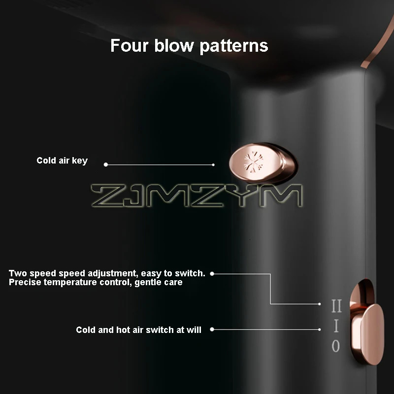Professional Hair Dryer Electric Blow Dryer Cold Wind Salon Hair Styler Tool Portable Hair Blower 250513