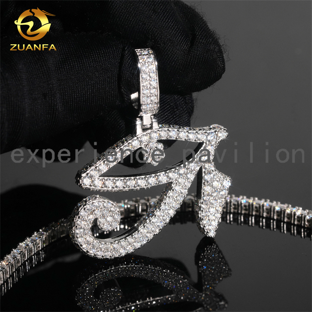Eye Design Hip Hop Charm Jewelry Pass Diamond Tester Gold Plated Real 925 Silver Iced Out VVS Moissanite Pendant