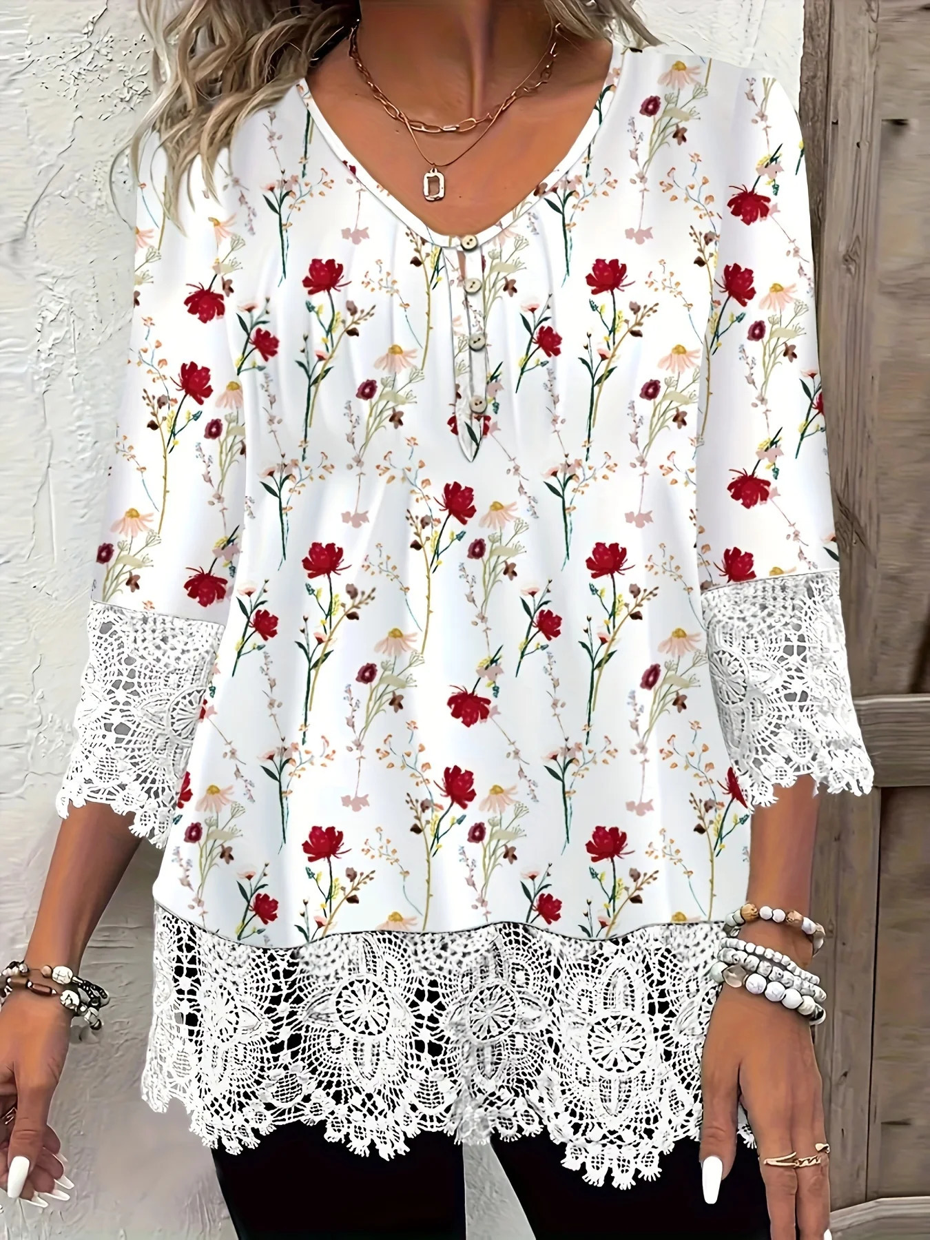 Plus Size Elegant Casual Woman TShirt Fashion Loose Temperament Long sleeve Holiday Weekend 250514